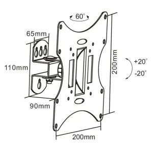 SUPORT LCD 23 - 42 INCH 30 KG NEGRU