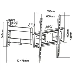 SUPORT TV DE PERETE 40-65 INCH CABLETECH