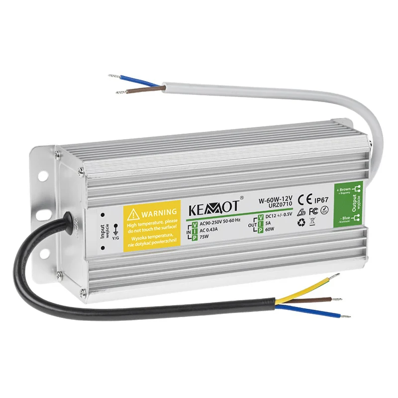 ALIMENTATOR BANDA LED 60W 12V 5A IP67
