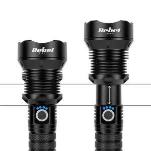 URZ0942-1@3 LANTERNA 20W CU 2 ACUMULATORI 26650 REBEL