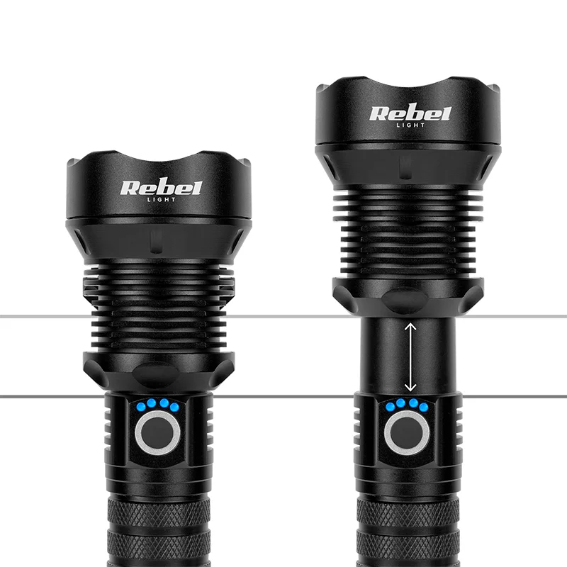 URZ0942-1@3 LANTERNA 20W CU 2 ACUMULATORI 26650 REBEL