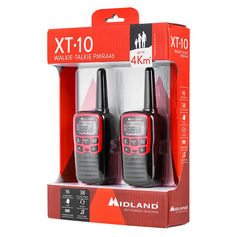 KIT 2 RADIO PMR XT10 WALKIE TALKIE MIDLAND