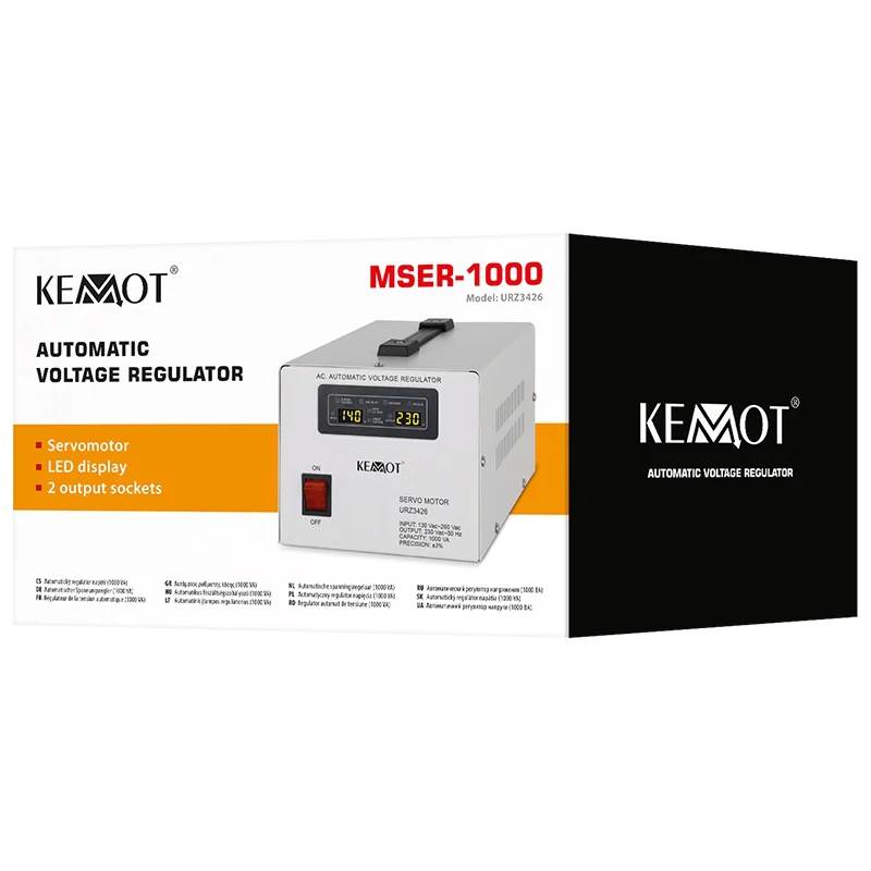STABILIZATOR TENSIUNE SERVOMOTOR 1000VA KEMOT