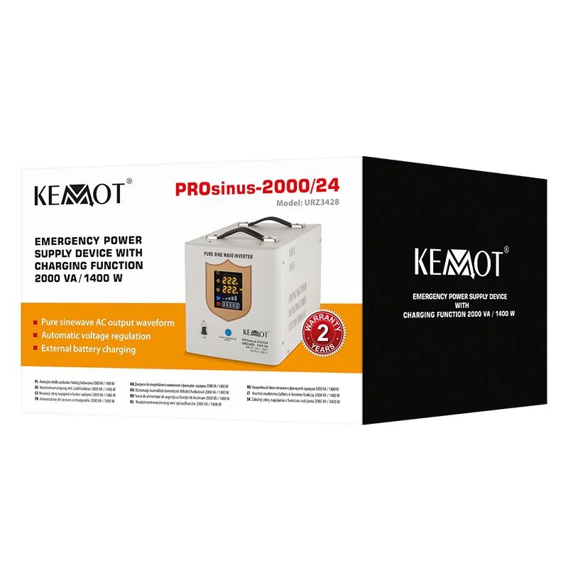 UPS CENTRALE SINUS PUR 2000VA/1400W 24V KEMOT