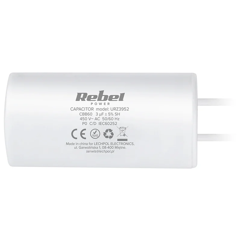 CONDENSATOR MOTOR 3UF 450V REBEL
