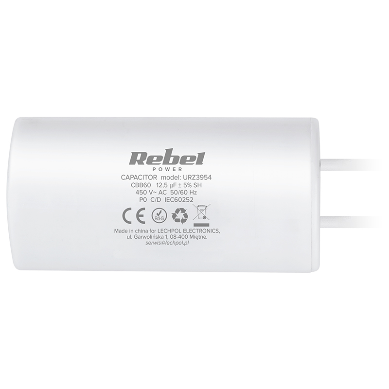 CONDENSATOR MOTOR 12.5UF 450V REBEL