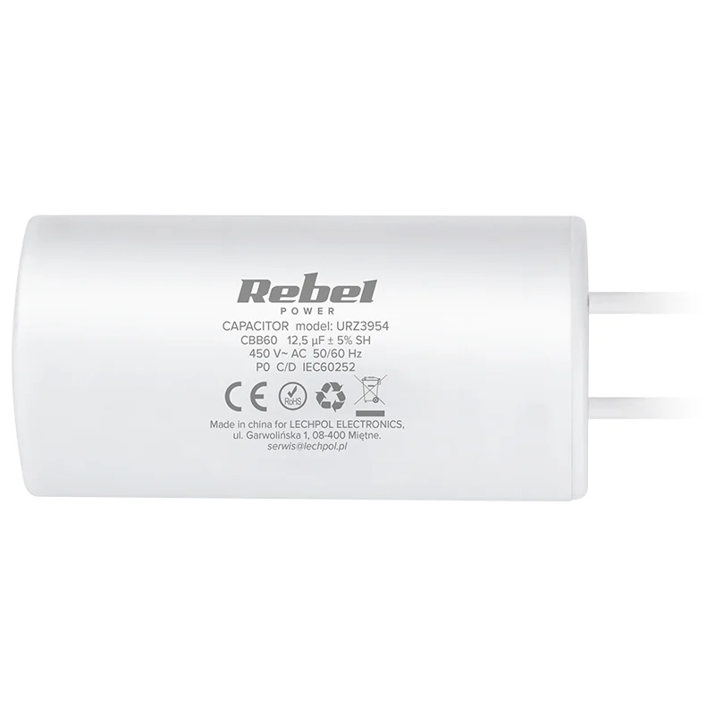 CONDENSATOR MOTOR 12.5UF 450V REBEL