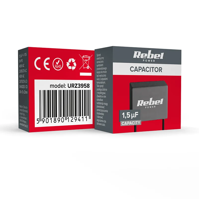 CONDENSATOR MOTOR MKSP-8 1.5UF 450V REBEL