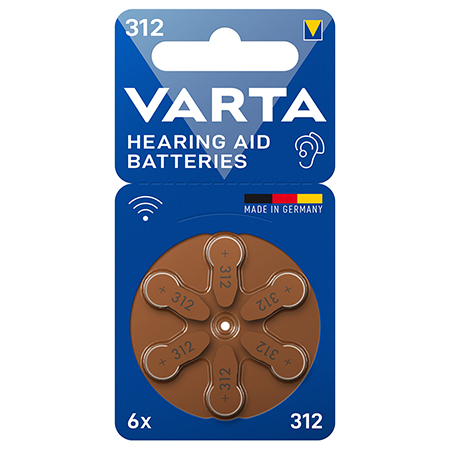 VAR-312 BATERII AUDITIVE 312 BLISTER 6 VARTA