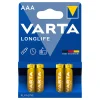 BATERIE ALCALINA LONGLIFE LR03 BLISTER 4 BUC VARTA
