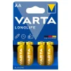 BATERIE ALCALINA LONGLIFE LR06 BLISTER 4 BUC VARTA