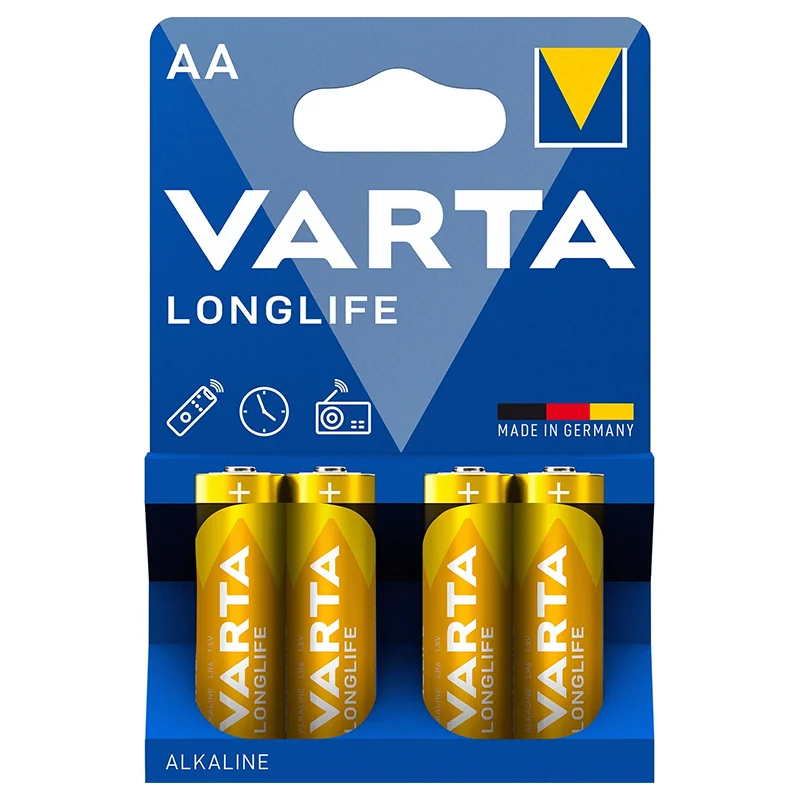 BATERIE ALCALINA LONGLIFE LR06 BLISTER 4 BUC VARTA