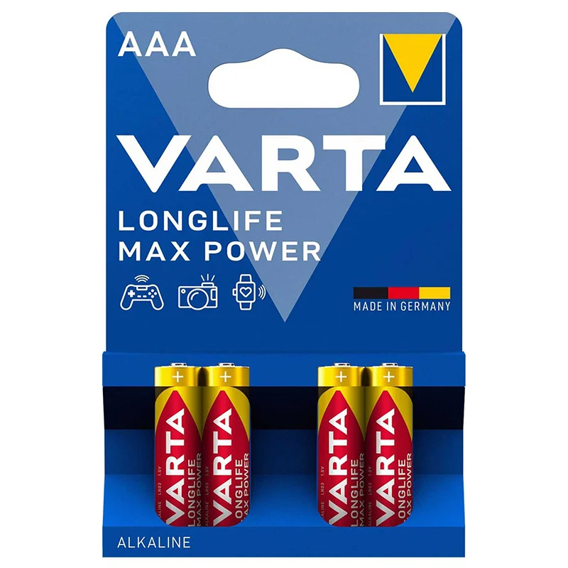 BATERIE ALCALINA MAX POWER LR03 BLISTER 4 BUC VARTA