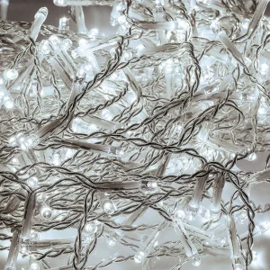 PERDEA 650 LED-URI IP44 ALB RECE 10M REBEL