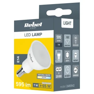 BEC LED 7W E14 4000K 230V REBEL
