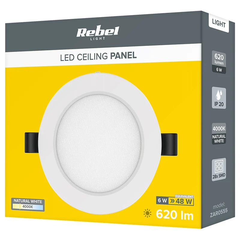 PLAFONIERA LED 6W 230V 4000K REBEL