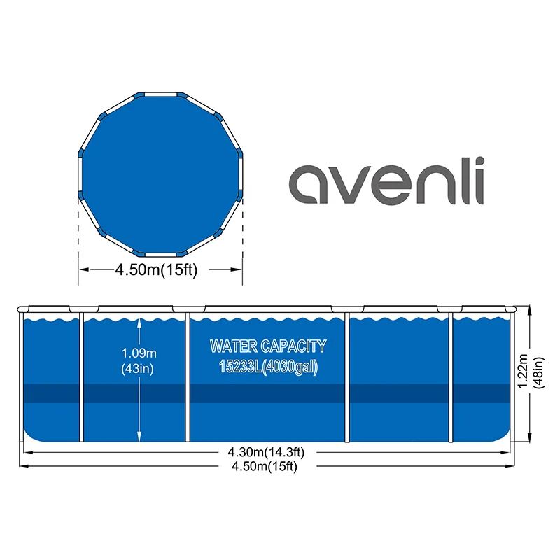 PISCINA CADRU METALIC 427 H84 FILTRU SI SCARA