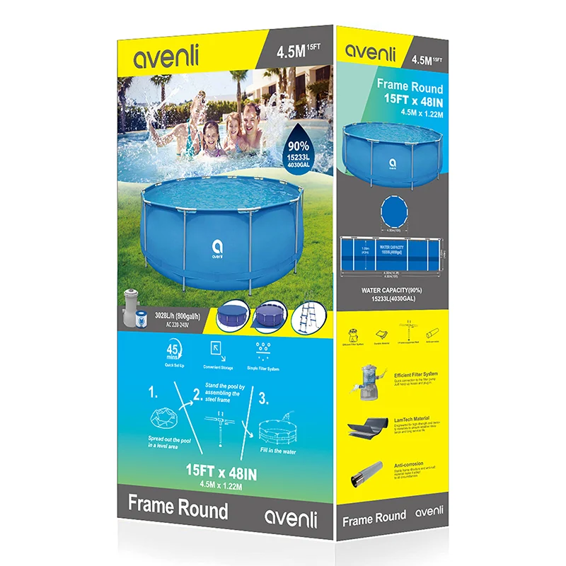 PISCINA CADRU METALIC 427 H84 FILTRU SI SCARA