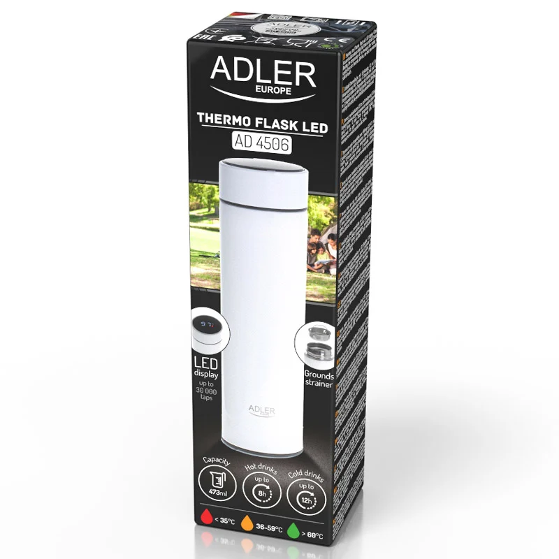 TERMOS CU AFISAJ TEMPERATURA AD 4506 ALB ADLER