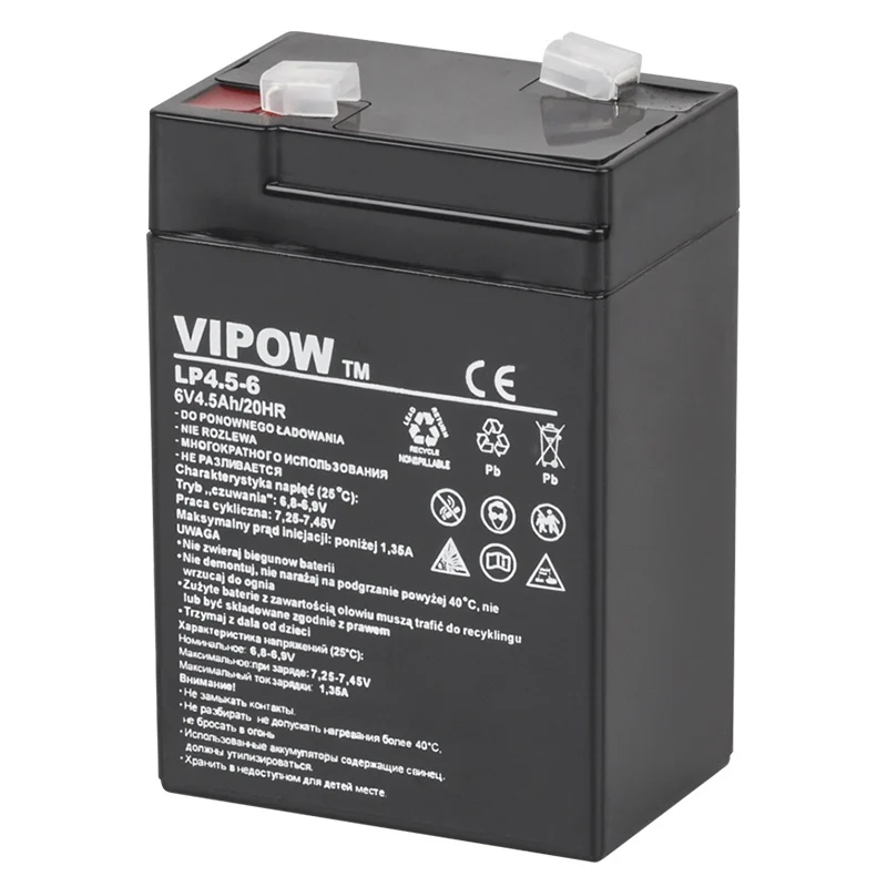 ACUMULATOR STATIONAR AGM VRLA 6V 4.5AH VIPOW