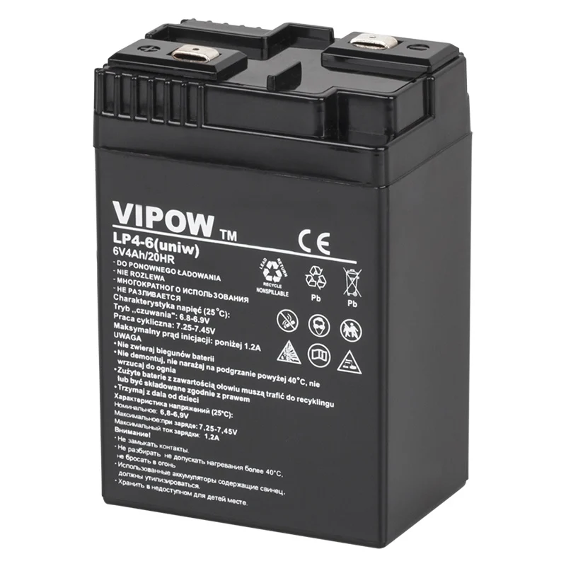 ACUMULATOR STATIONAR AGM VRLA 6V 4AH VIPOW