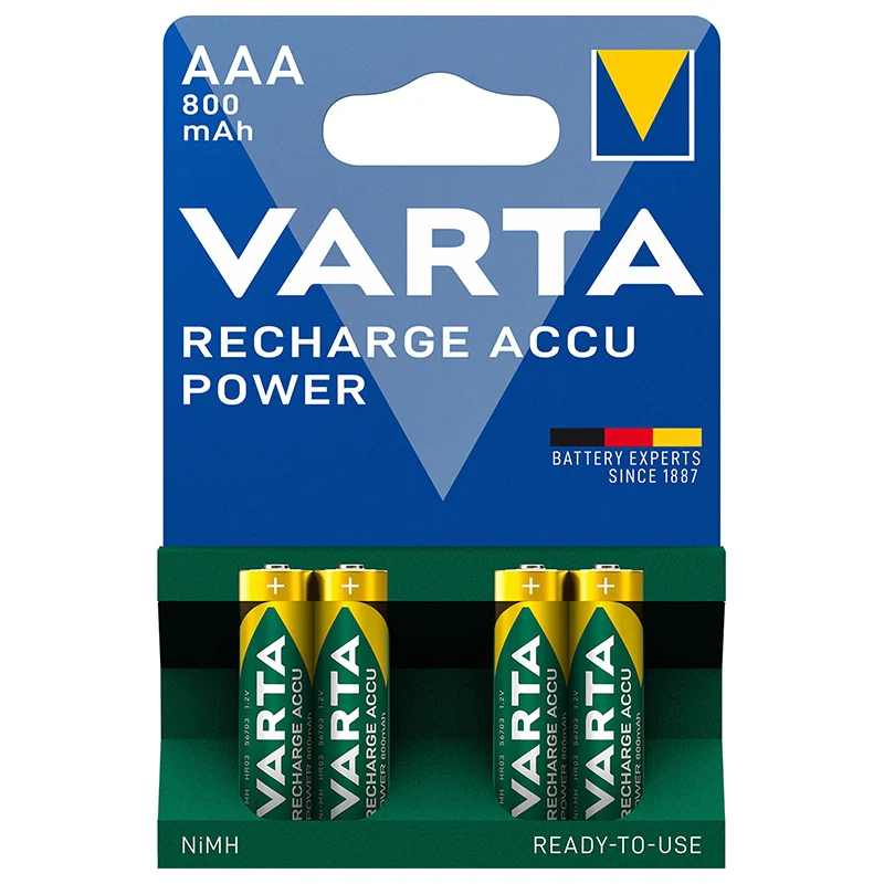 ACUMULATORI AAA 800MAH BLISTER 4 BUC VARTA