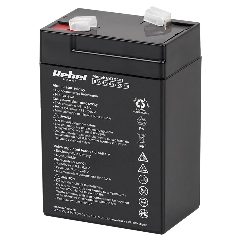 ACUMULATOR STATIONAR AGM VRLA 6V 4.5AH REBEL