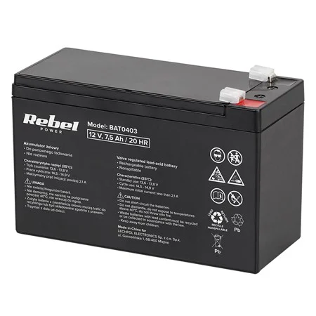 ACUMULATOR STATIONAR AGM VRLA 12V 7.5AH REBEL