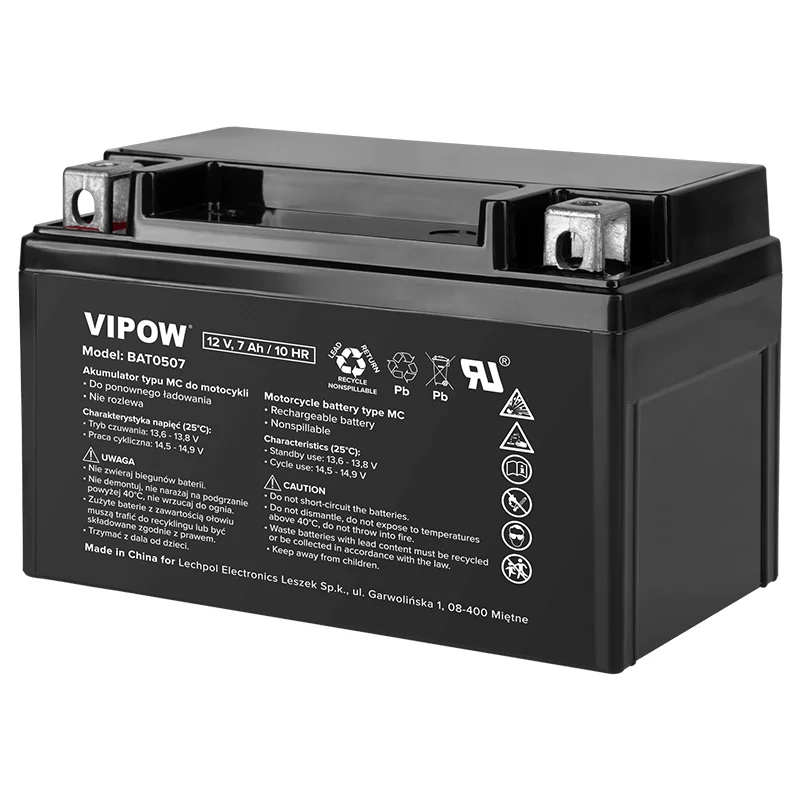 ACUMULATOR VEHICULE ELECTRICE 12V 7AH / 10HR VIPOW