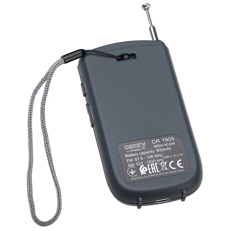 CR1905@5 MINI RADIO PORTABIL AM FM CR 1905 CAMRY