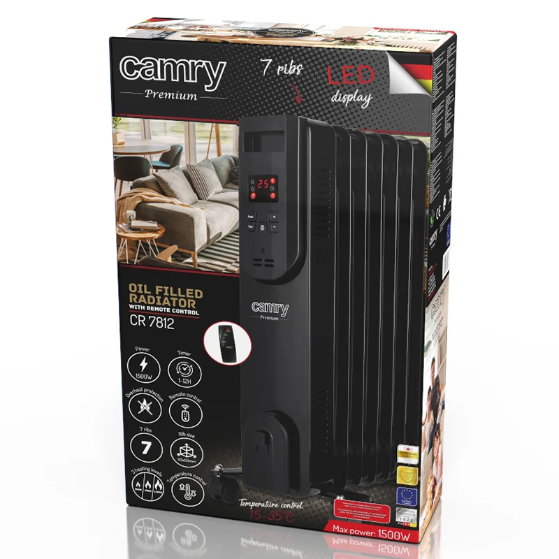 CR7812@7 RADIATOR ULEI 7 ELEMENTI 1500W CR 7812 CAMRY