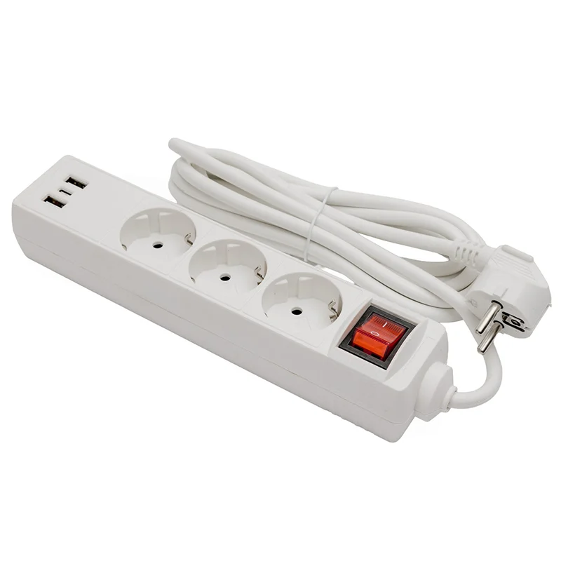 PRELUNGITOR 3 PRIZE CU INTRERUPATOR SI USB 1.5M