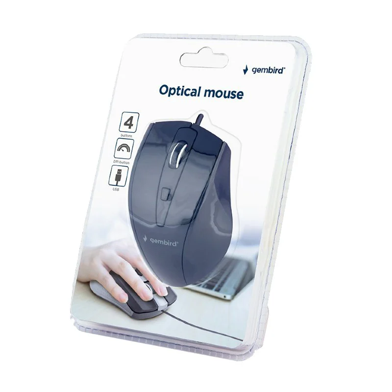 MOUSE OPTIC 1200DPI USB GEMBIRD