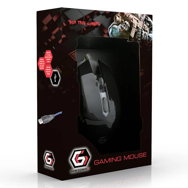 MOUSE GAMING 2400DPI GEMBIRD