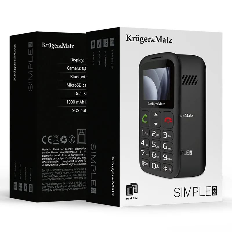 TELEFON GSM SENIORI BUTON SOS KRUGER&MATZ