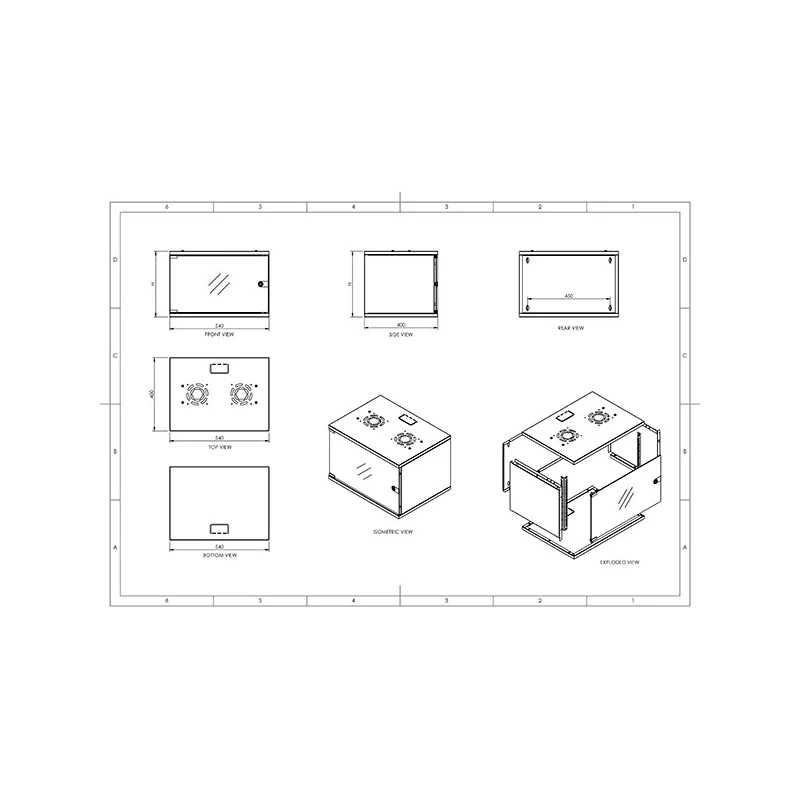 RACK DE PERETE 9U 19 INCH DEKRO