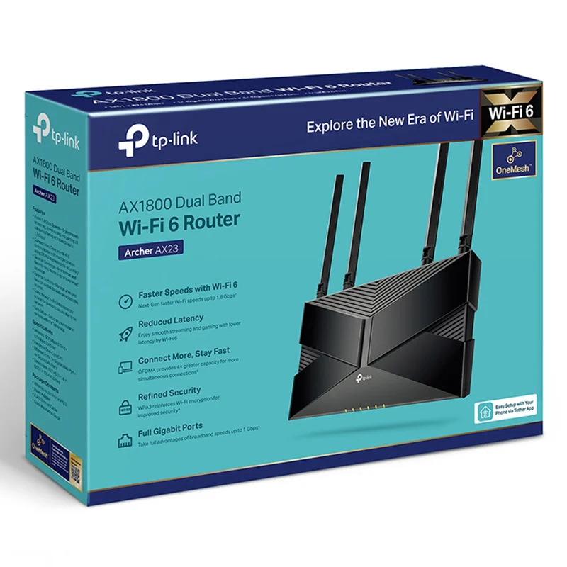 KOM-AX23@4 ROUTER 4 PORTURI GIGABIT WI-FI 6 AX1800 TP-LINK