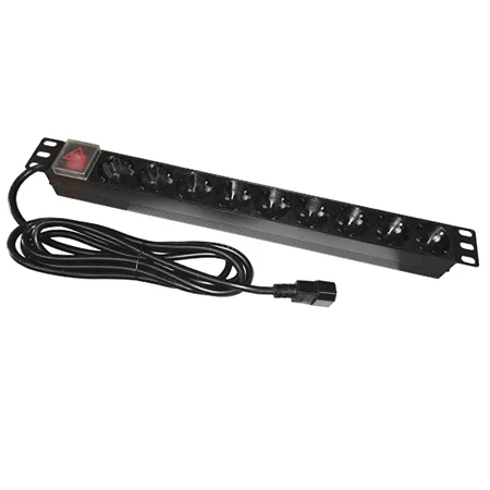 KOM-EMT13 PDU RACK 19 INCH 9 PRIZE SWITCH 16A 3M EMTEX