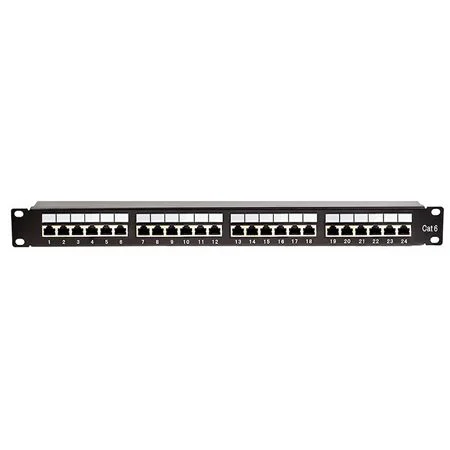 KOM-EMT6 PATCH PANEL 24 PORTURI UTP CAT 5E KRONE+110 EMTEX