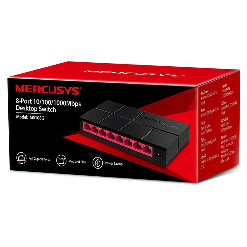 SWITCH 8 PORTURI 10/100/1000MBPS MS108G MERCUSYS