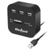 HUB 3X USB 2.0 SI CITITOR CARD SD/MICROSD REBEL