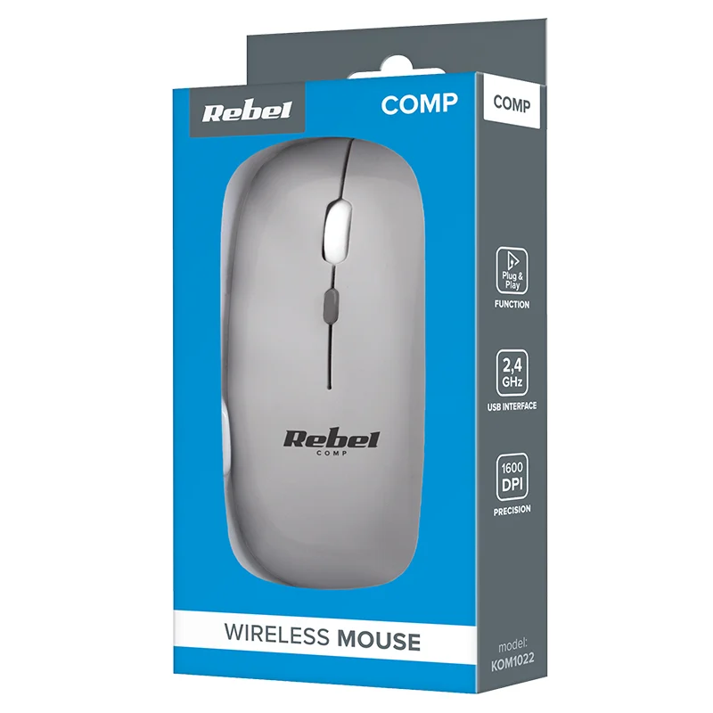 KOM1022-S@5 MOUSE WIRELESS 1600 DPI WM210 REBEL