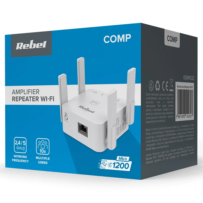 RANGE EXTENDER REPEATER DUAL BAND 300MBPS REBEL