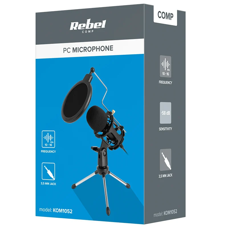 MICROFON USB CU TREPIED SI FILTRU REBEL