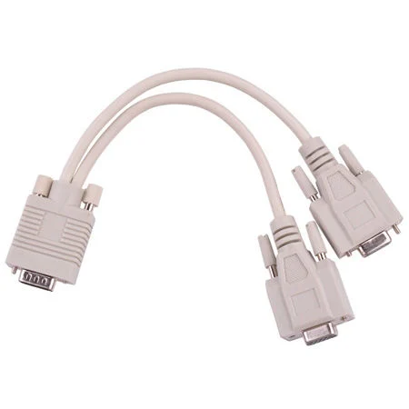 KPO3869 CABLU ADAPTOR VGA 15PINI TATA-2X 15PINI MAMA