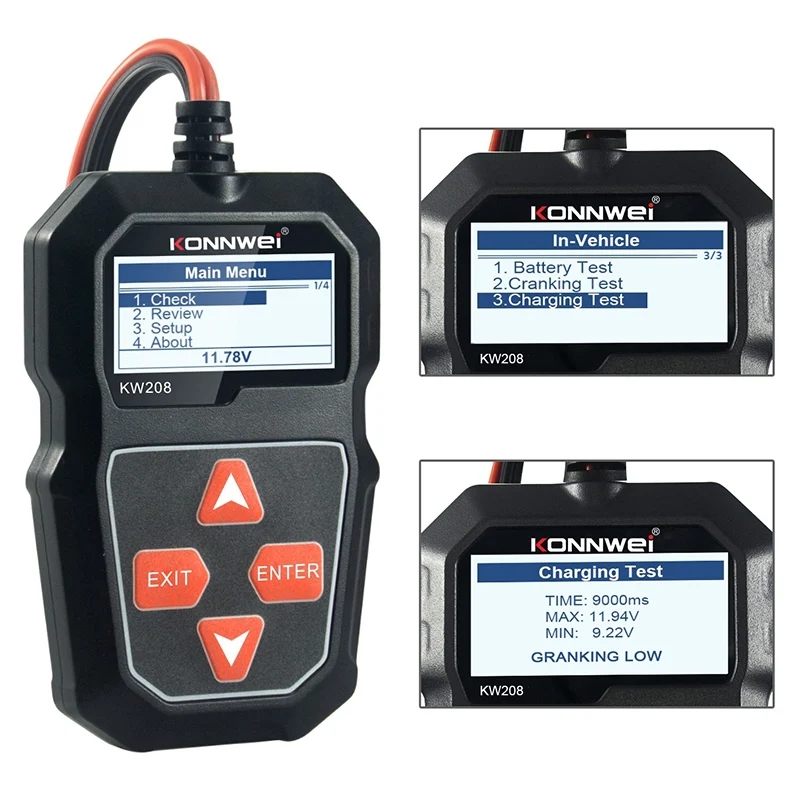 KW208@11 TESTER BATERII KW208 KONNWEI