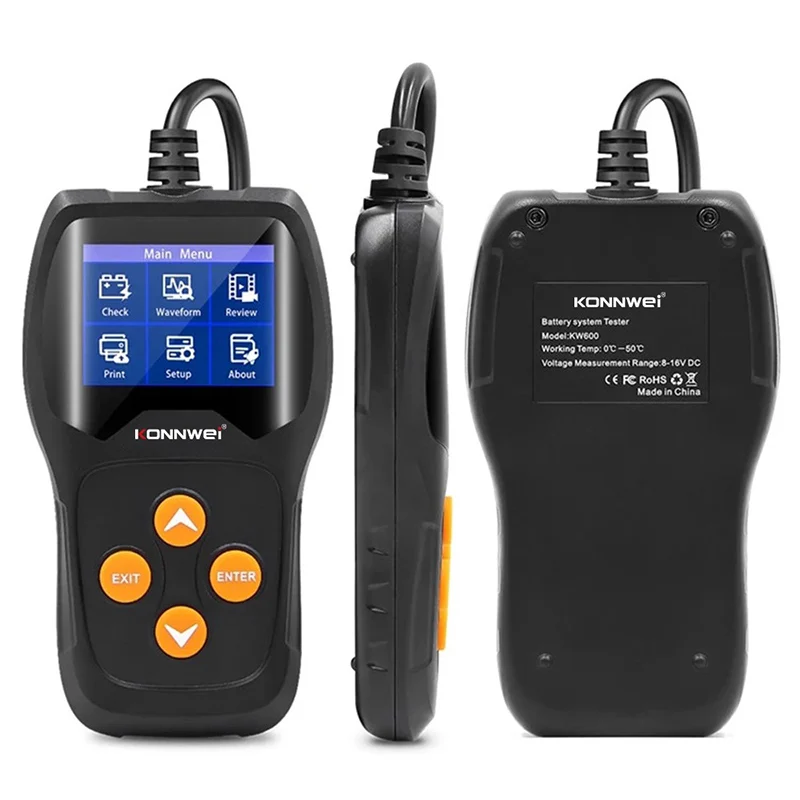 KW600@6 TESTER BATERII AUTO KW600 KONWEII
