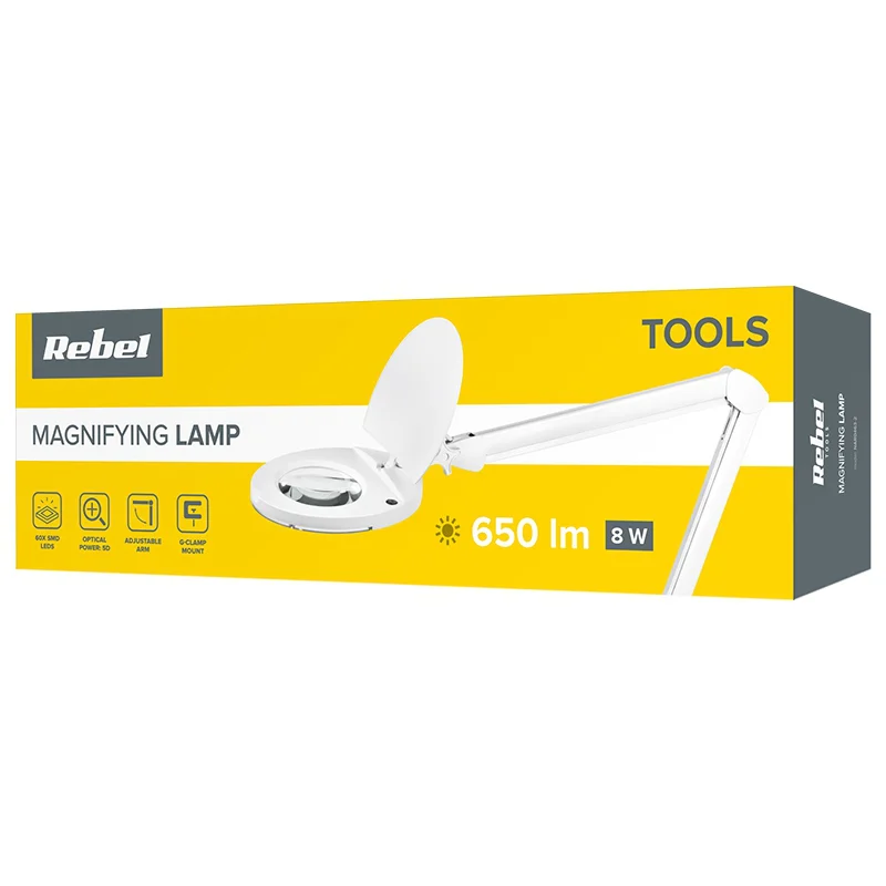 LAMPA CU LUPA 5 DIOPTRII 8W