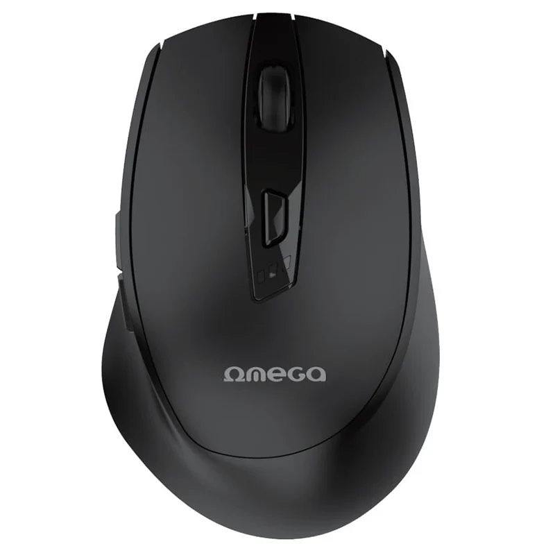 MOUSE WIRELESS REINCARCABIL USB-C NEGRU OMEGA