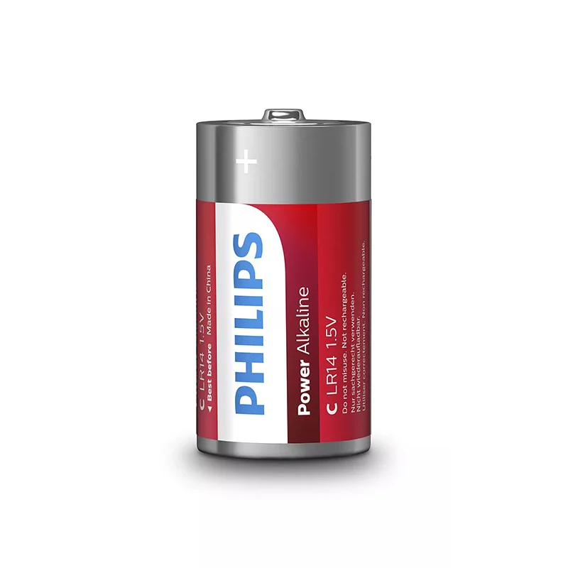 PH-LR14P2B_10@2 BATERIE POWER ALKALINE LR14 C BLISTER 2 BUC PHILIPS